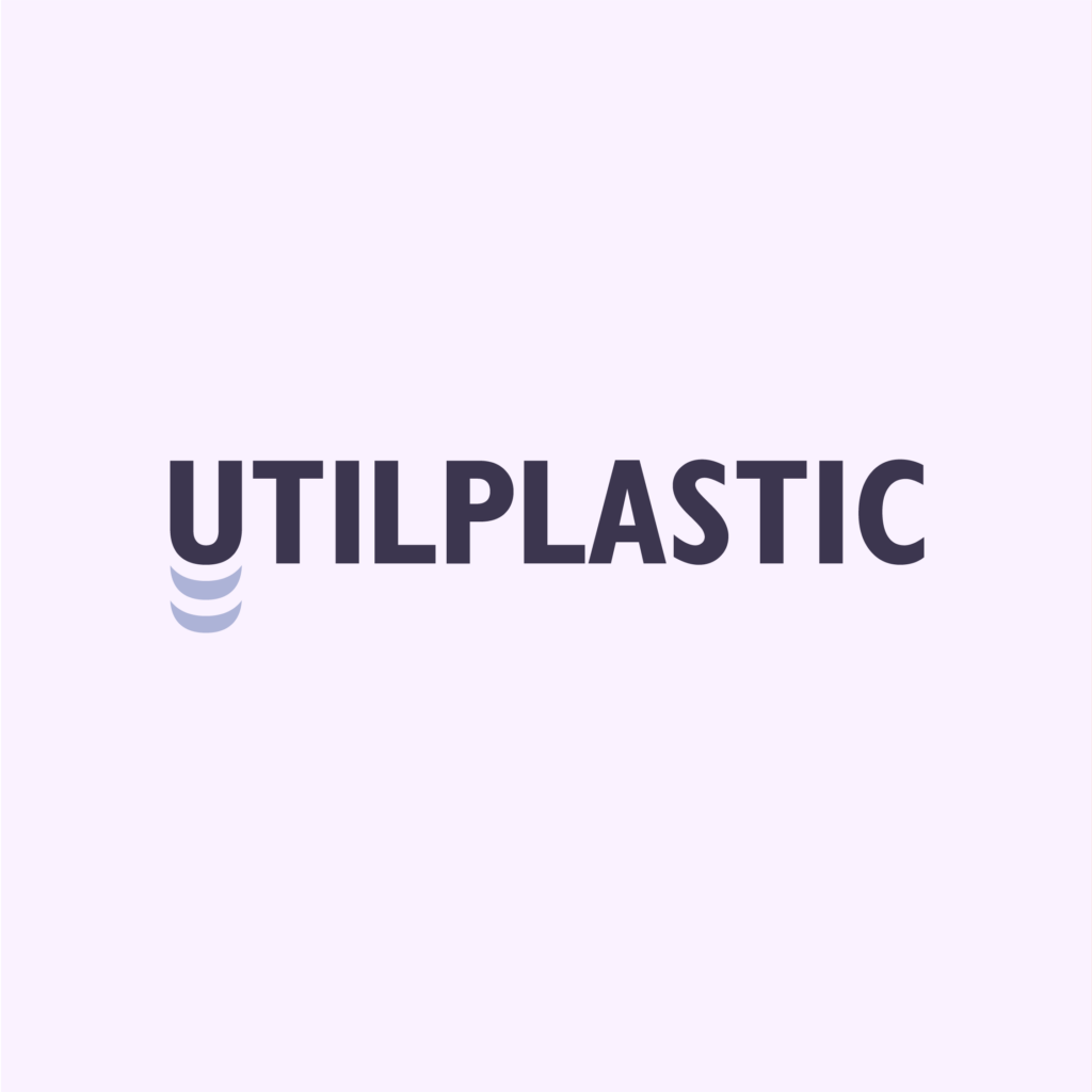 Logo Utiplastic su sfondo lilla