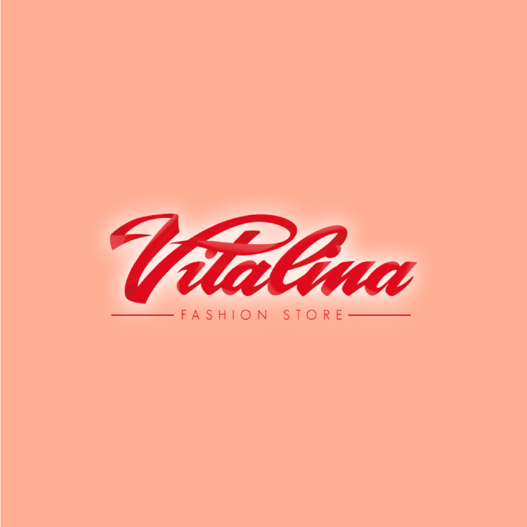 logo Vitalina fashion store su sfondo rosa